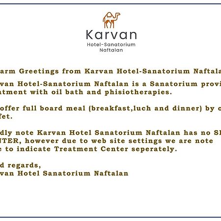 Karvan Hotel-Sanatorium Naftalan Exterior foto